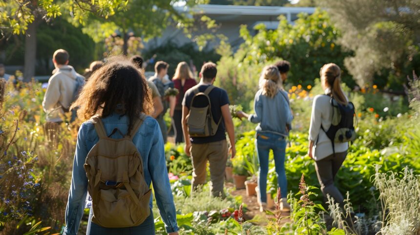 groupe individus jardin formation CNV